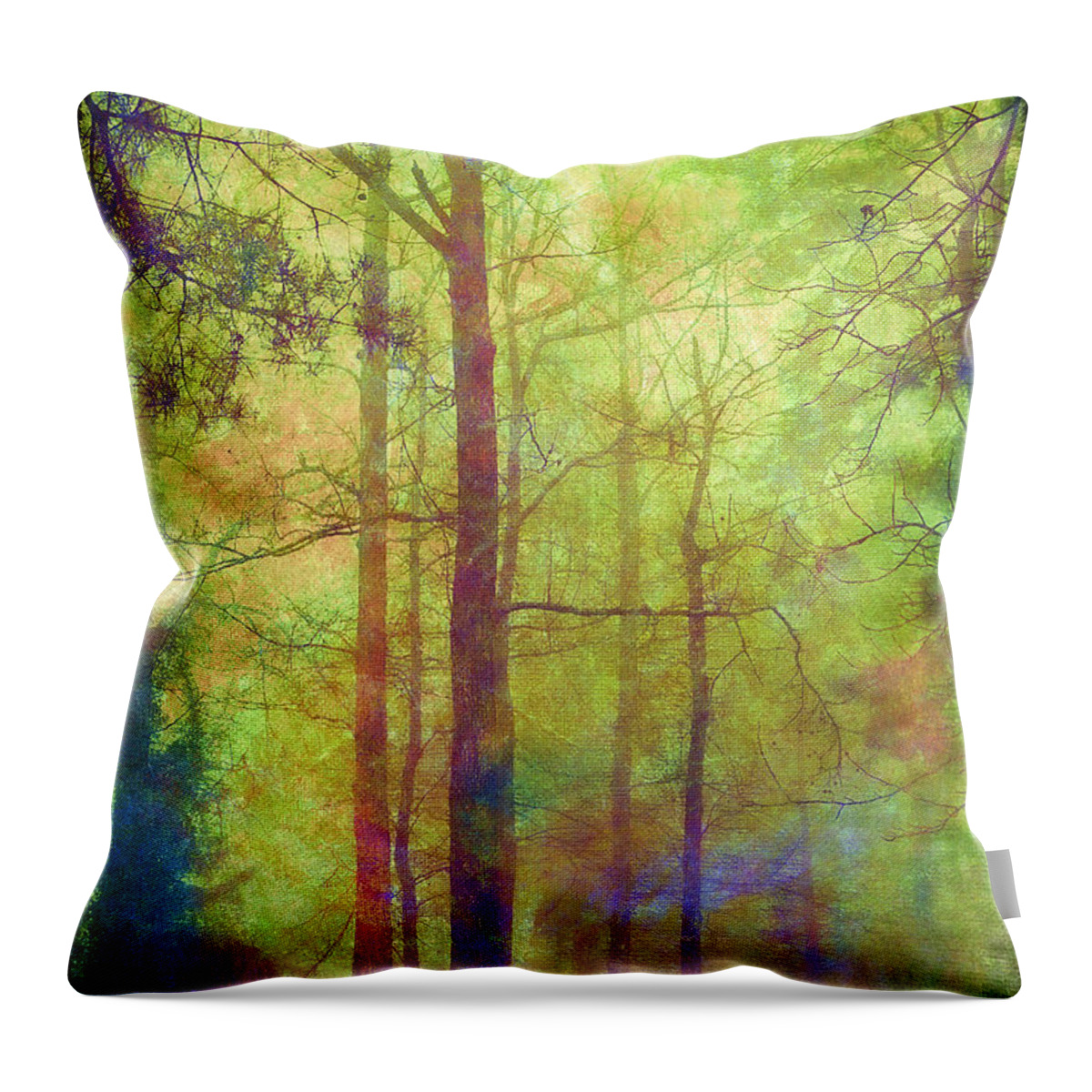 Forest Throw Pillow featuring the photograph In the Forest by Judi Bagwell