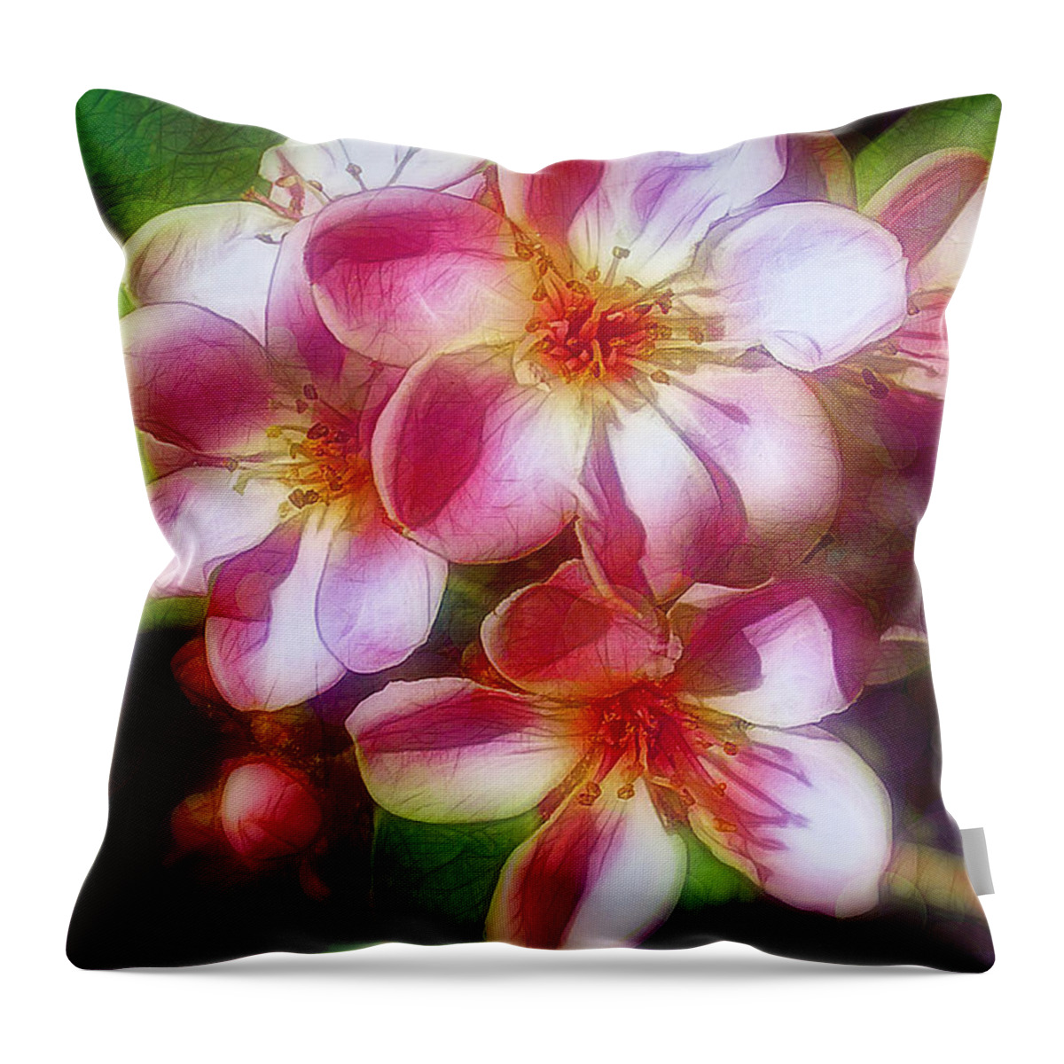 Rose Throw Pillow featuring the photograph India Hawthorne by Judi Bagwell