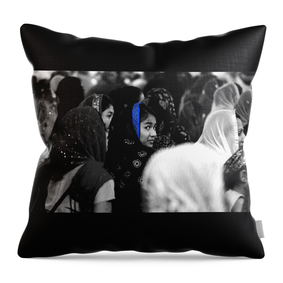 Indian Throw Pillow featuring the photograph Indian Sikh Woman by Sumit Mehndiratta