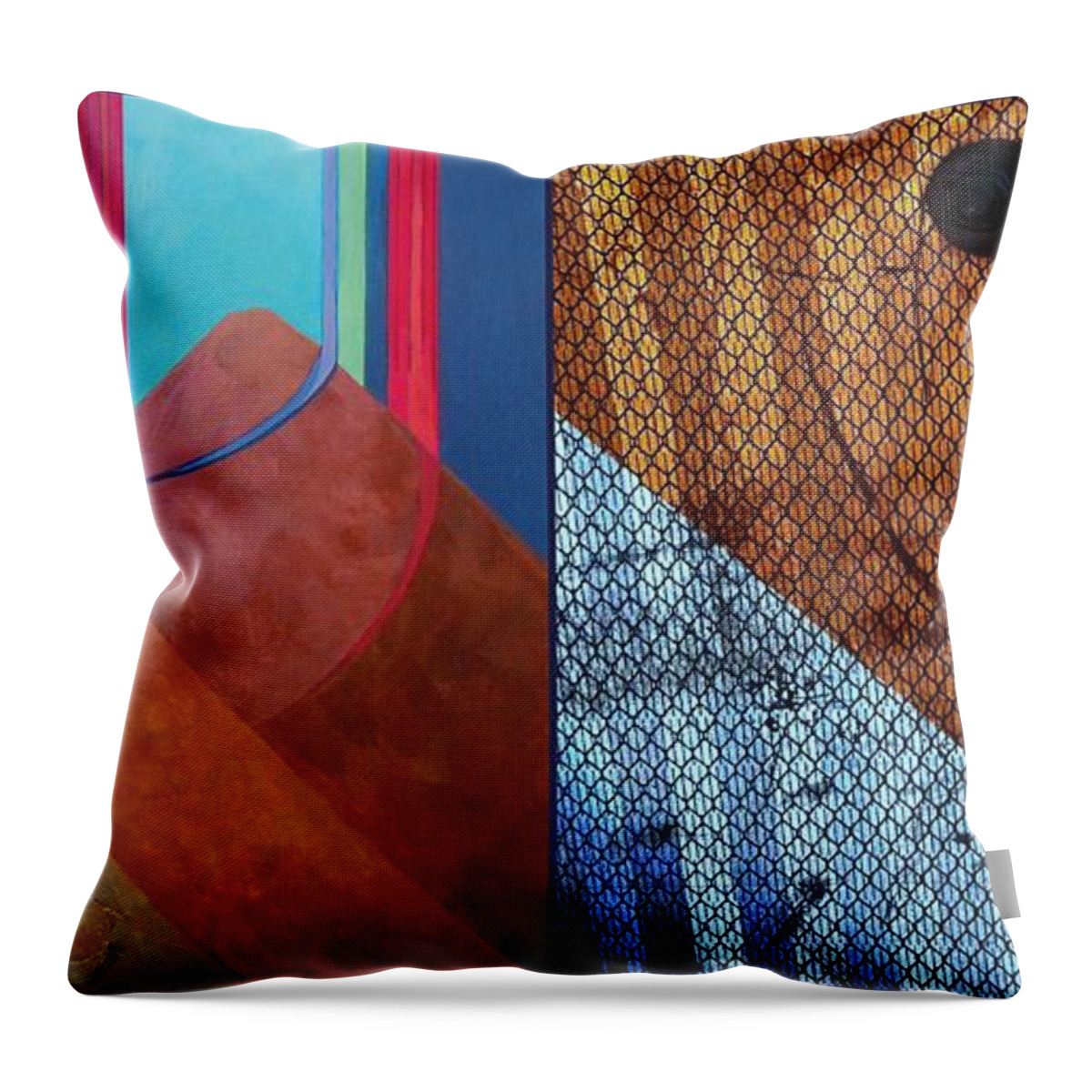 Marlene Burns Throw Pillow featuring the painting J HOTography 16 by Marlene Burns