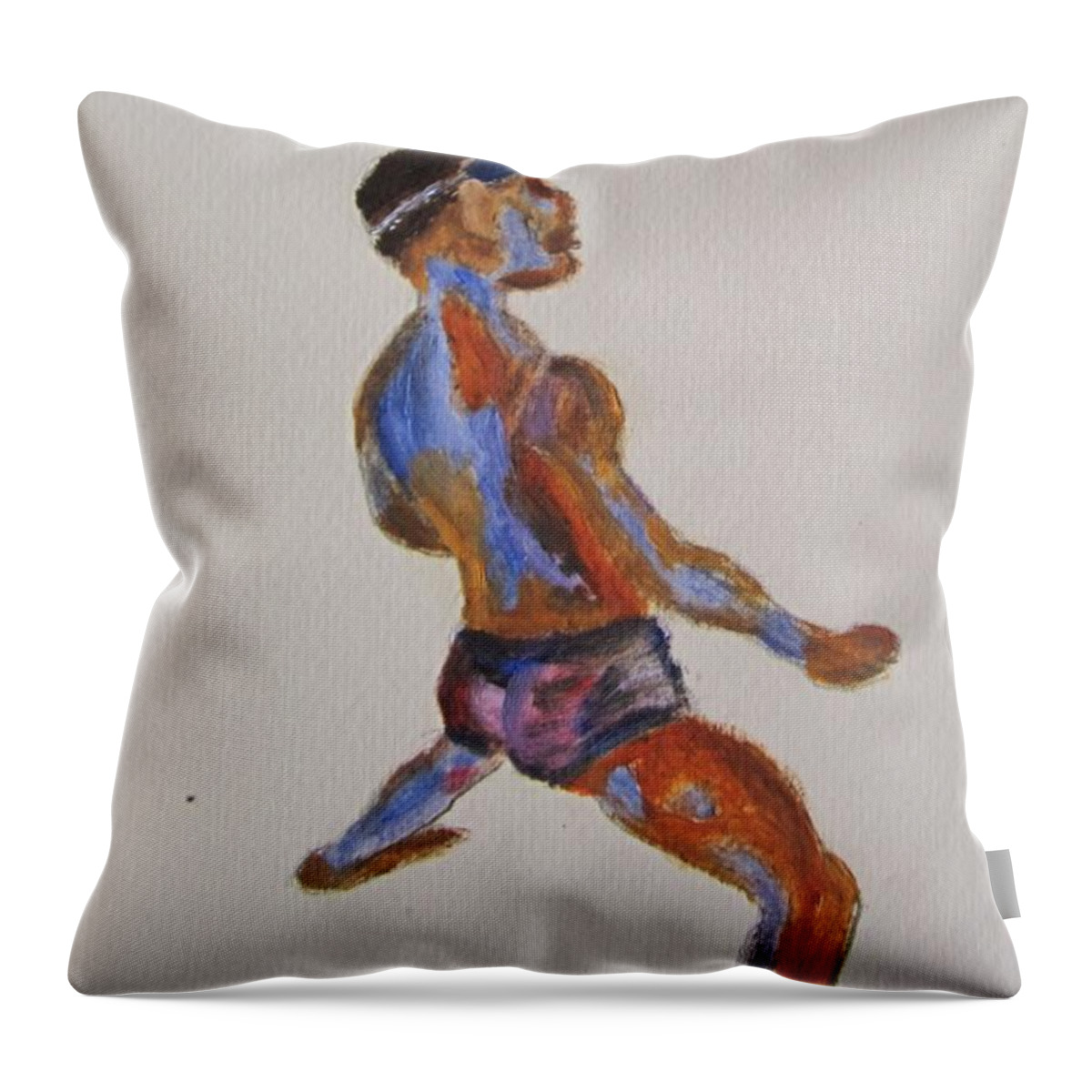 Jab Jab Throw Pillow featuring the painting Jab Jab by Jennylynd James