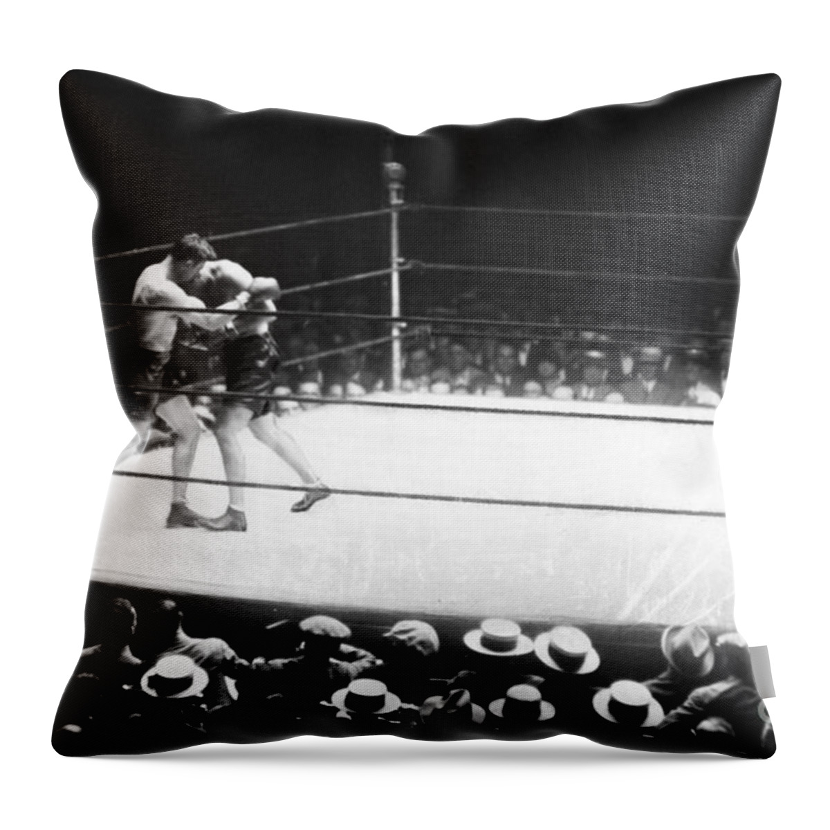 1927 Throw Pillow featuring the photograph Jack Dempsey (1895-1983) by Granger