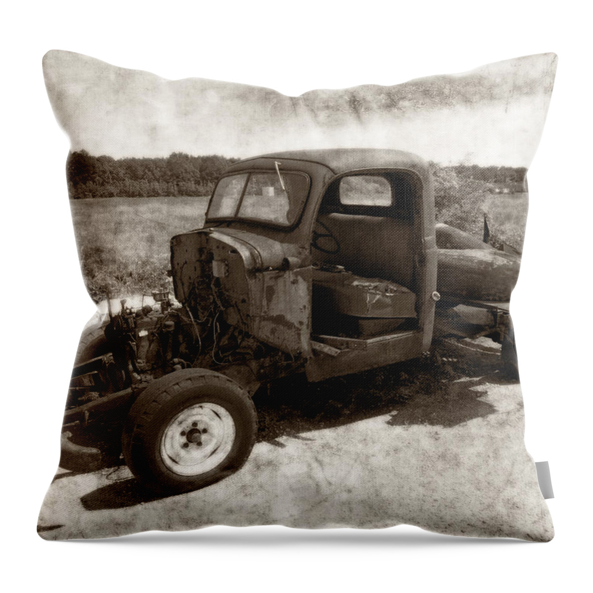 Automobile Throw Pillow featuring the photograph Jalopy by Julie Niemela