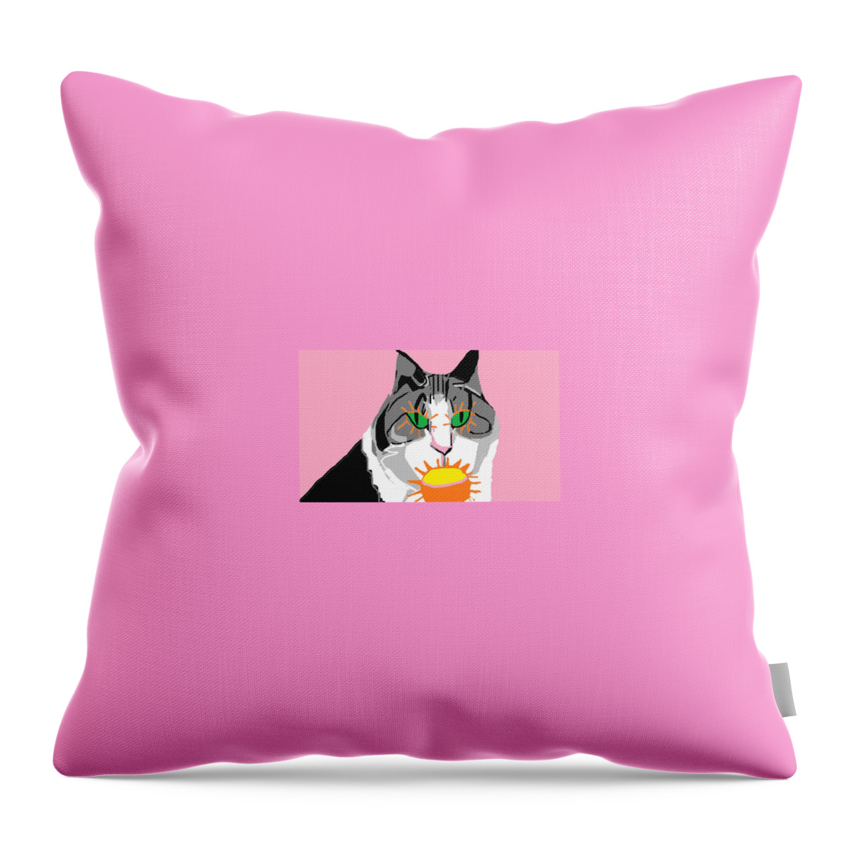 Pets Throw Pillow featuring the painting Jazzy Get Well by Anita Dale Livaditis