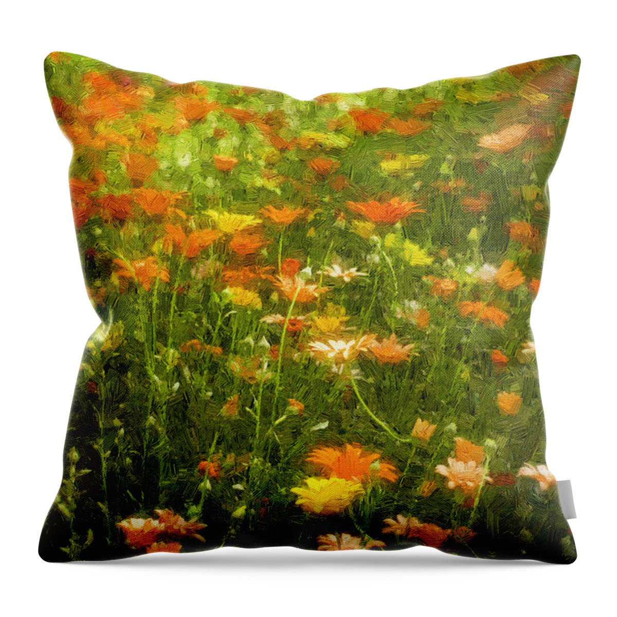 Flower Throw Pillow featuring the digital art Joy by Diane Dugas