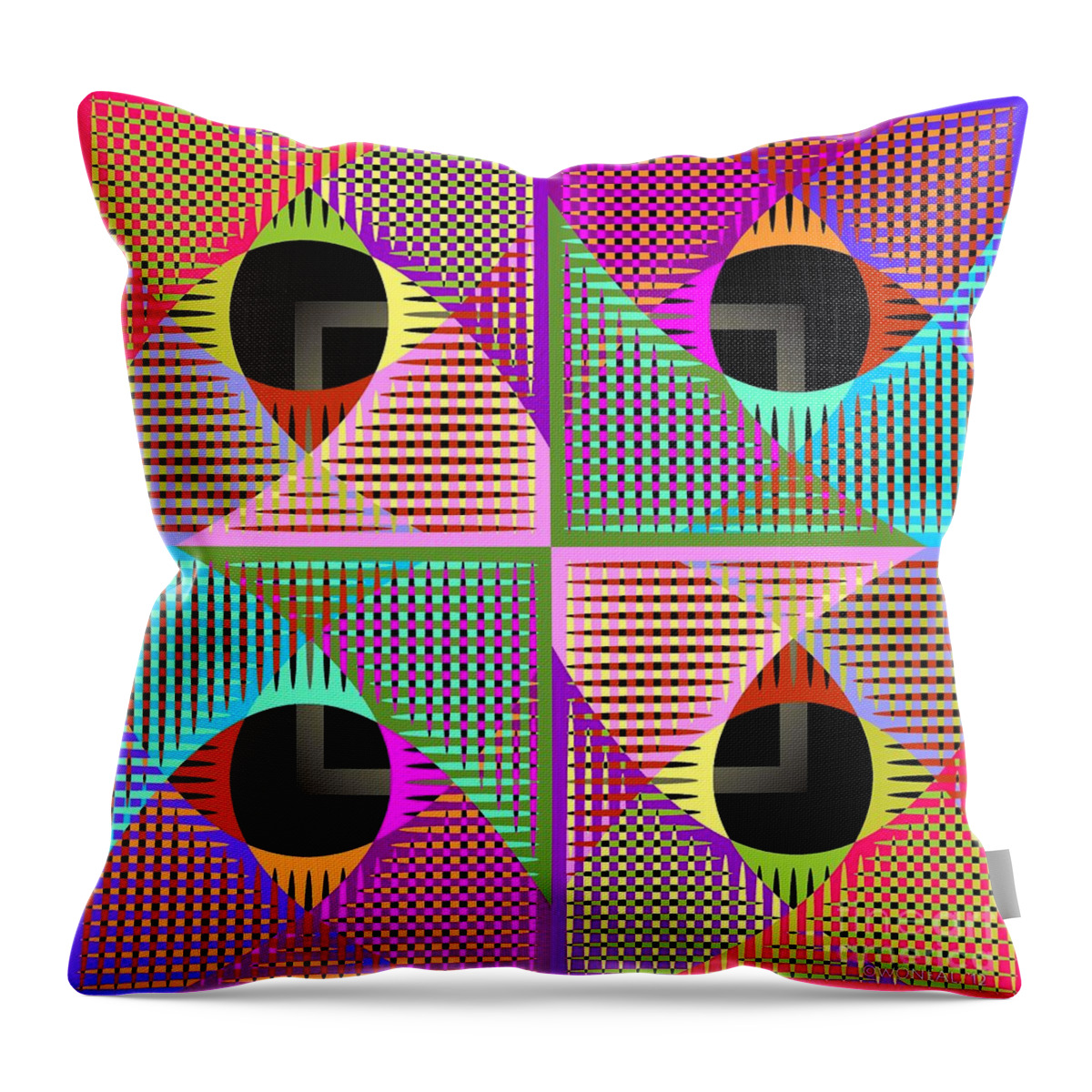 Art Objects Throw Pillow featuring the digital art Kaleidoscape by Walter Neal