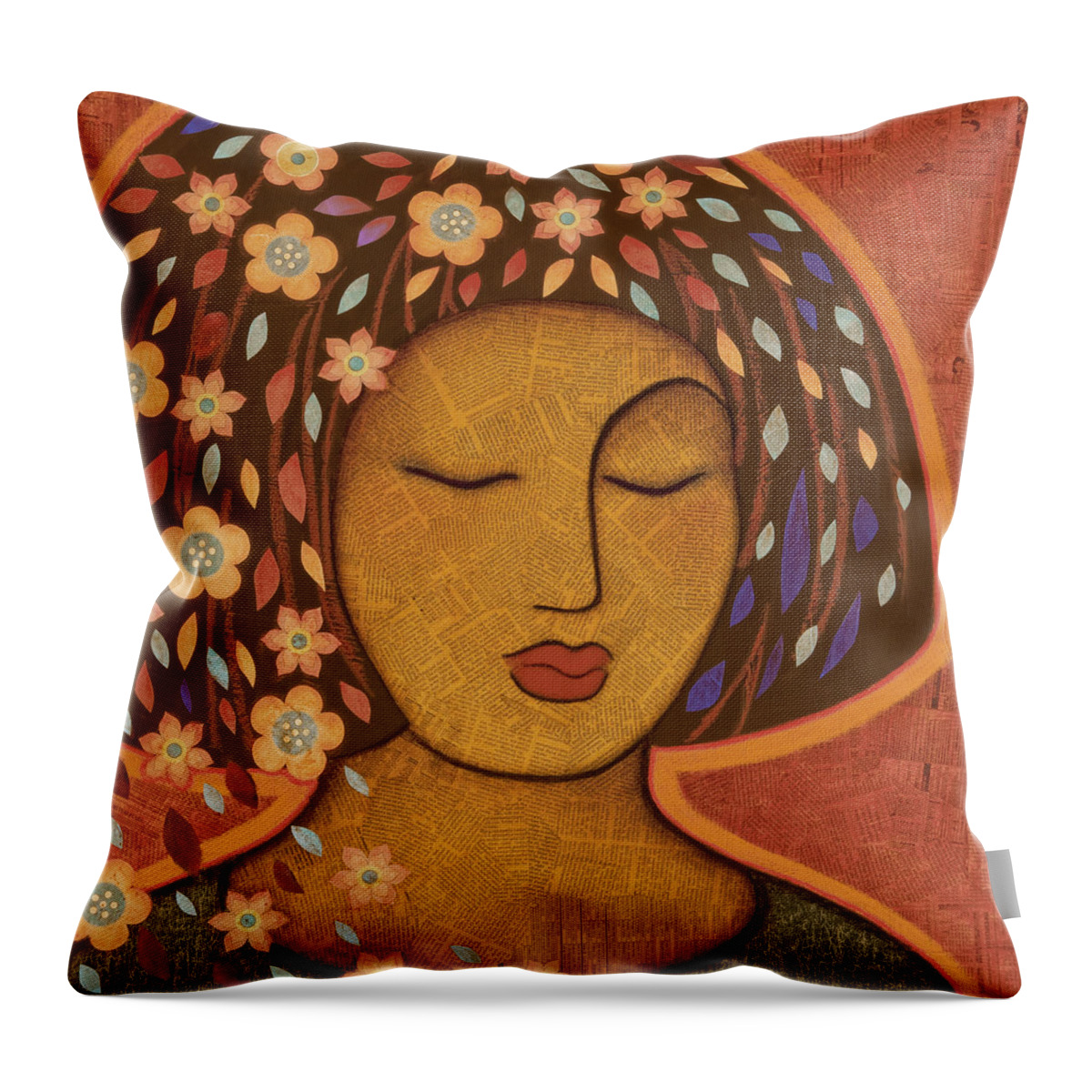 Icon Throw Pillow featuring the painting Kali by Gloria Rothrock