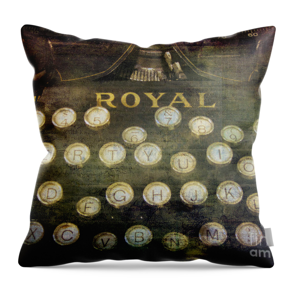 Typewriter Throw Pillow featuring the photograph Keyboard by Eena Bo