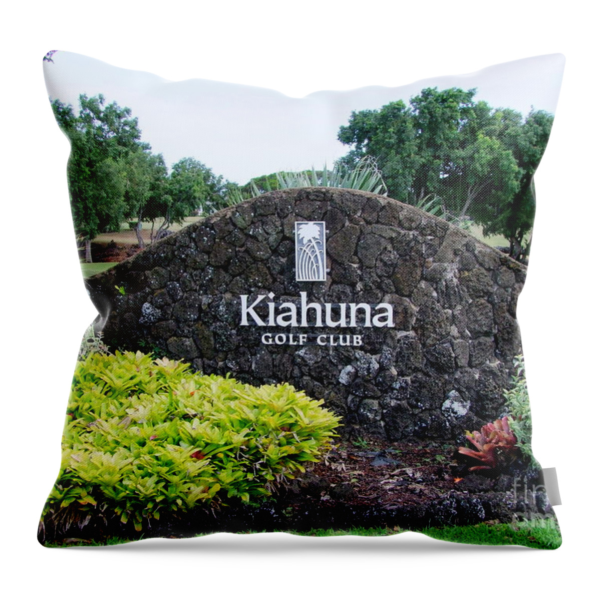 Mary Deal Throw Pillow featuring the photograph Kiahuna Golf Club by Mary Deal