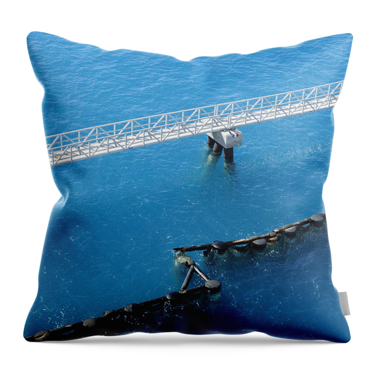 Bermuda Throw Pillow featuring the photograph King's Wharf by Luke Moore