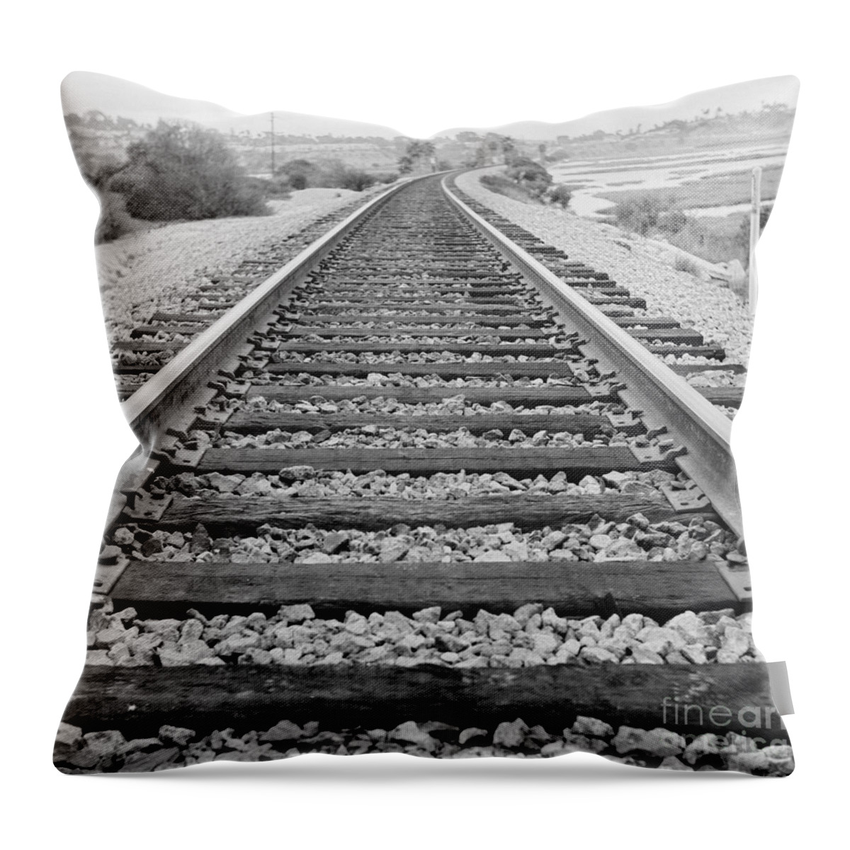 Railroad Throw Pillow featuring the photograph Knighton078 by Daniel Knighton