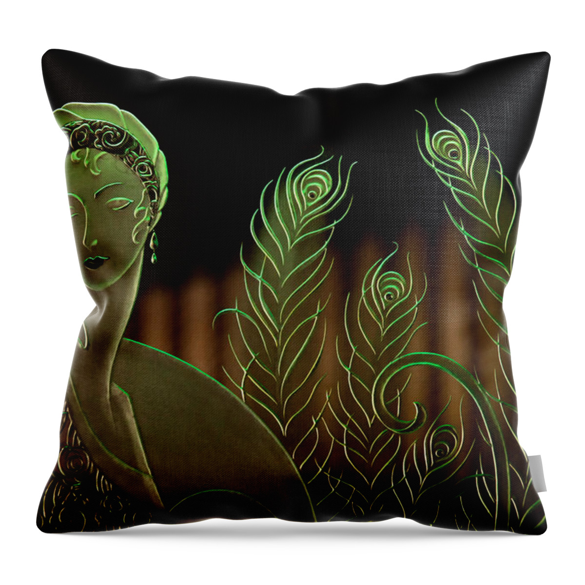 Glass Throw Pillow featuring the photograph Lady in Glass by Christopher Holmes