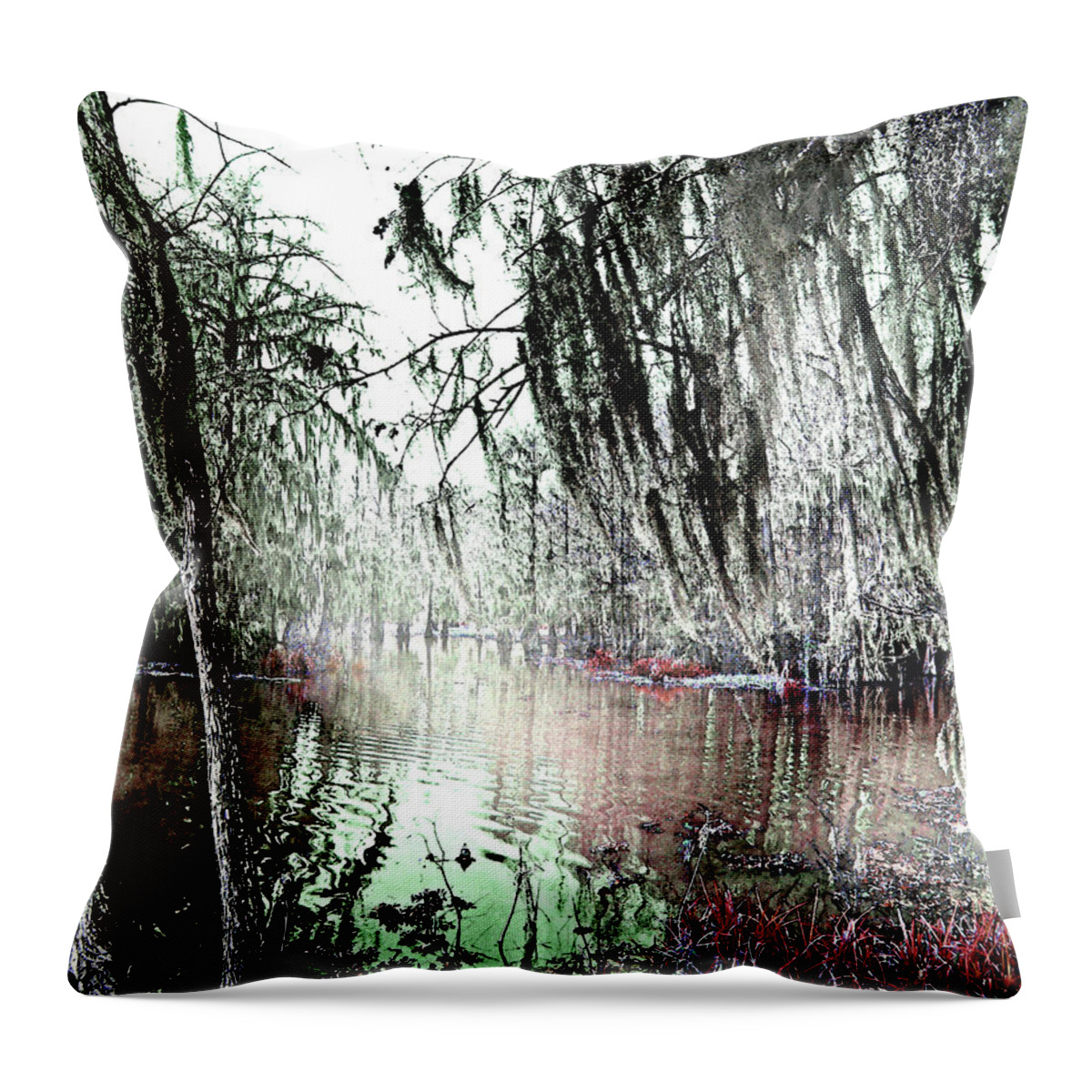 Swamp Throw Pillow featuring the photograph Lake Martin Swamp by Lizi Beard-Ward