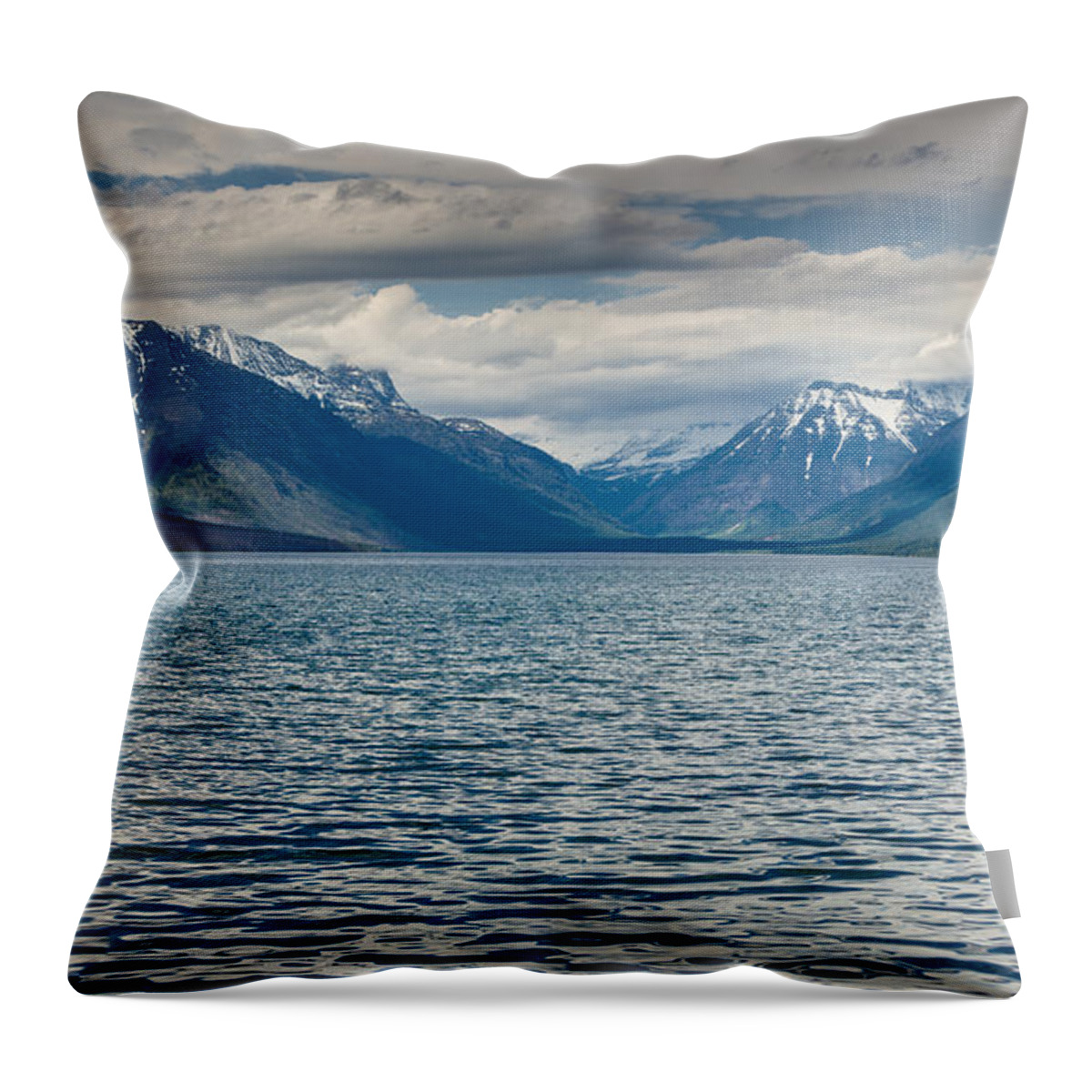 Glacier National Park Throw Pillow featuring the photograph Lake McDonald upon Storm Clearing by Greg Nyquist