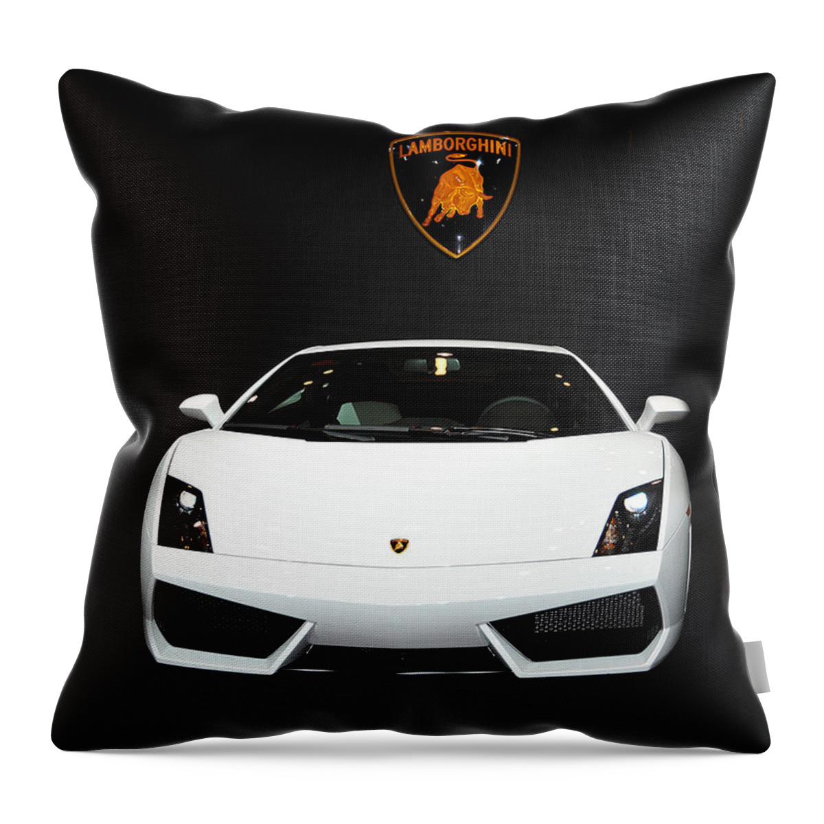 Lamborghini Throw Pillow featuring the photograph Lamborghini  by Dragan Kudjerski