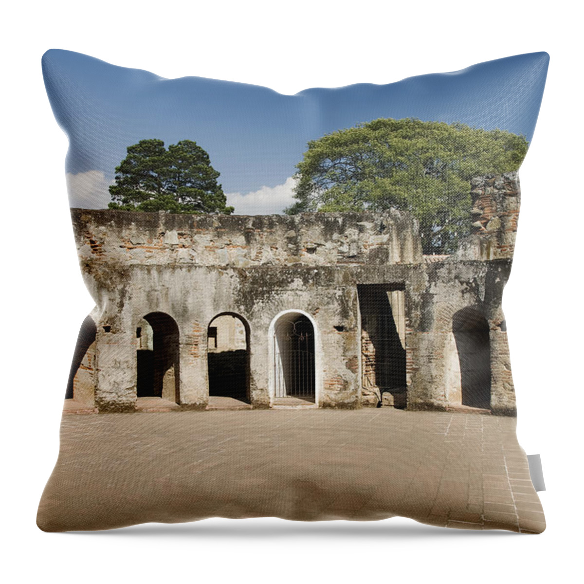 Antigua Throw Pillow featuring the photograph Las Capuchinas II by Gloria & Richard Maschmeyer