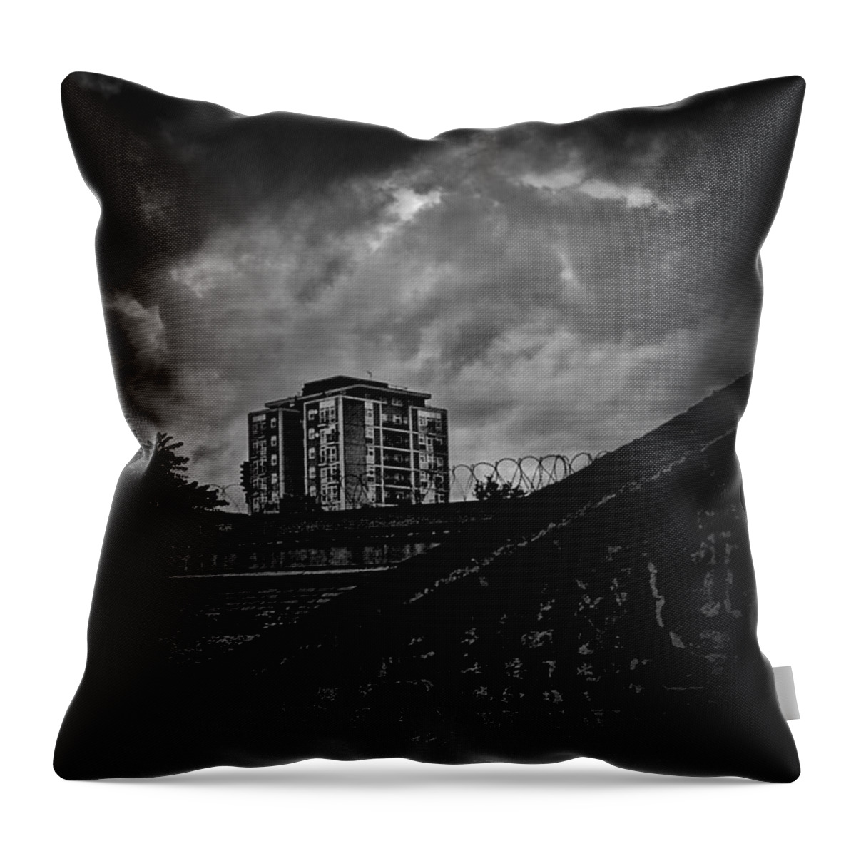 Open Doors London Throw Pillow featuring the photograph Late Night Brixton skyline by Lenny Carter