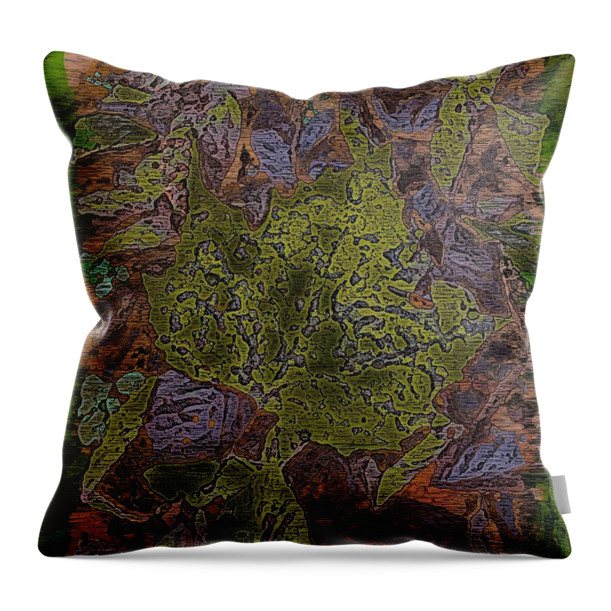 Leaves Throw Pillow featuring the digital art Leafy Goodness by Tim Allen