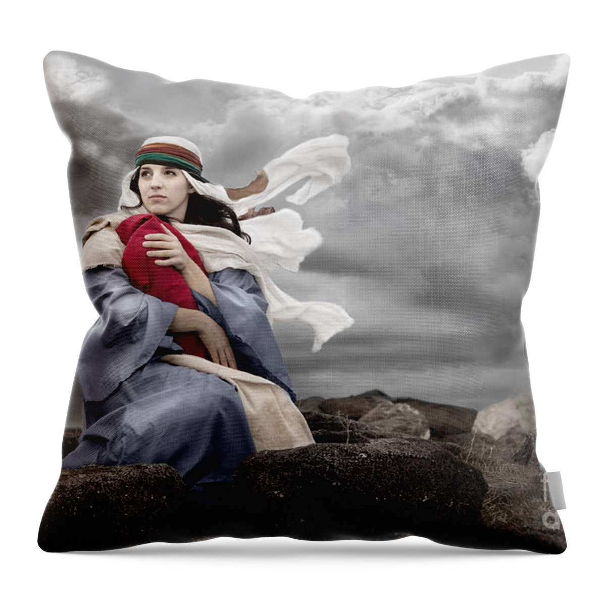Christmas Throw Pillow featuring the photograph Leaving Bethlehem by Cindy Singleton
