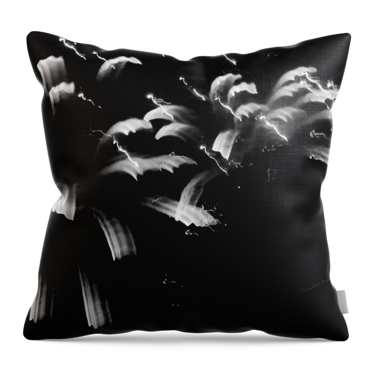 Fireworks Throw Pillow featuring the photograph Licorice Sky by DigiArt Diaries by Vicky B Fuller