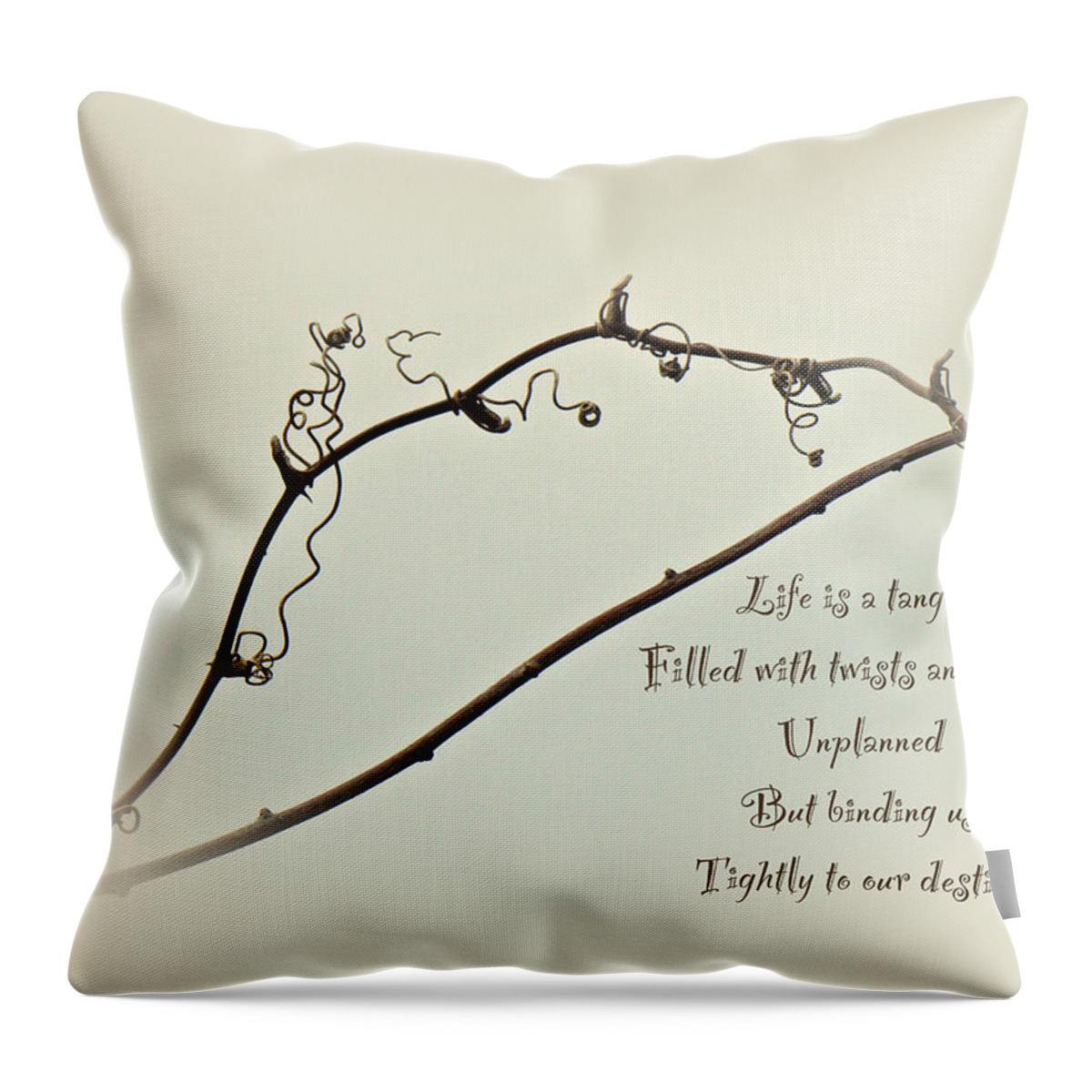 Bramble Throw Pillow featuring the photograph Life is a Tangle by Carol Senske