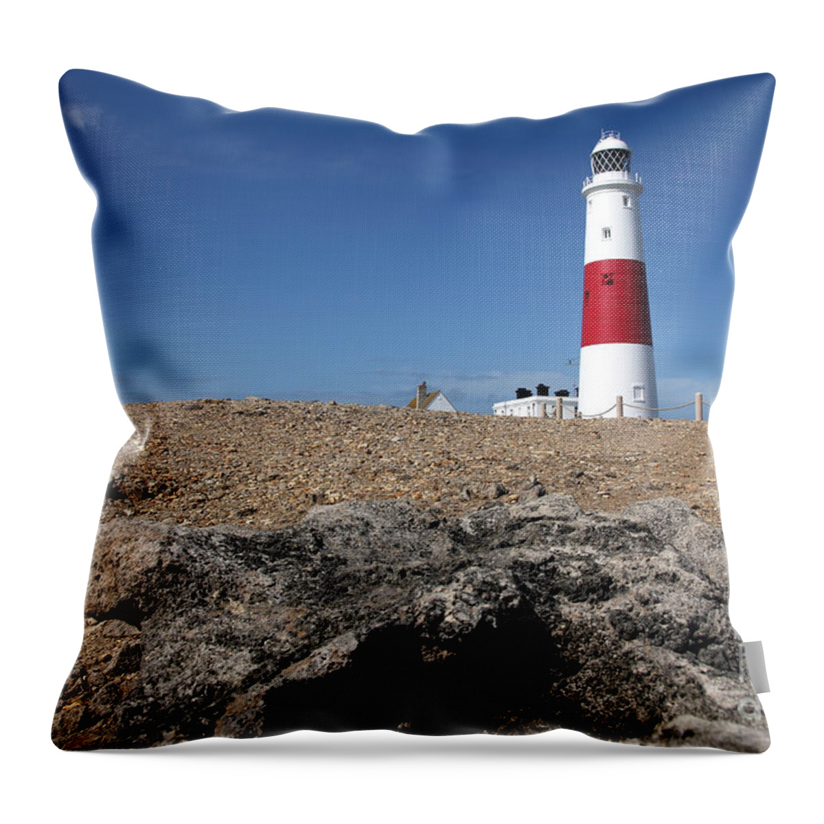 Portland Throw Pillow featuring the photograph Lighthouse by Milena Boeva