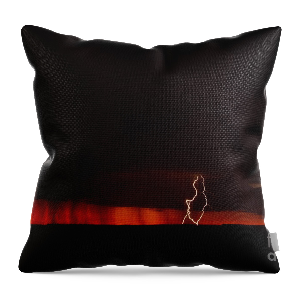 Grand Canyon Throw Pillow featuring the photograph Lightning at the Grand Canyon by Cassie Marie Photography