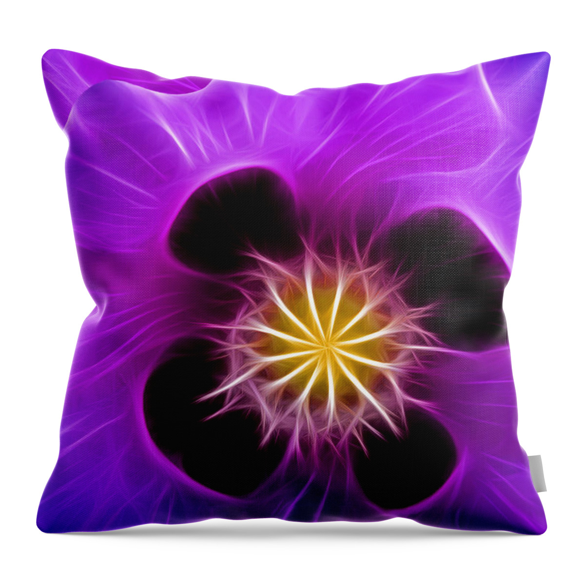 Poppy Throw Pillow featuring the digital art Lilac Poppy by Bel Menpes