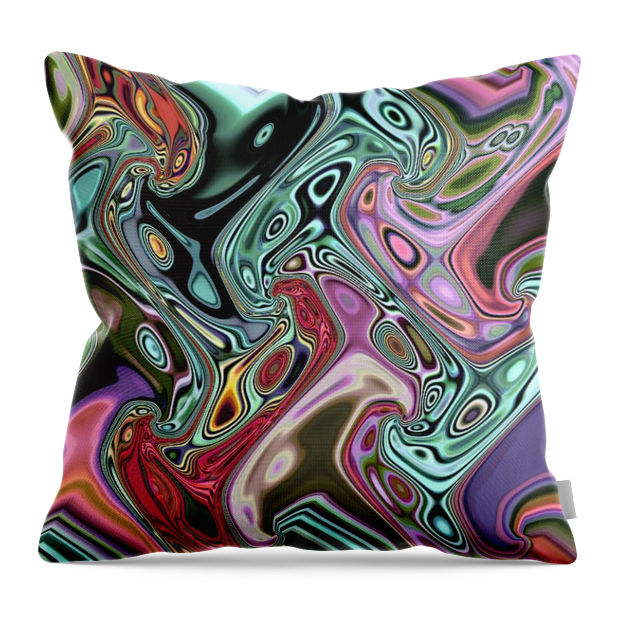 Digital Decor Throw Pillow featuring the digital art Liquid Nitrogen by Andrew Hewett