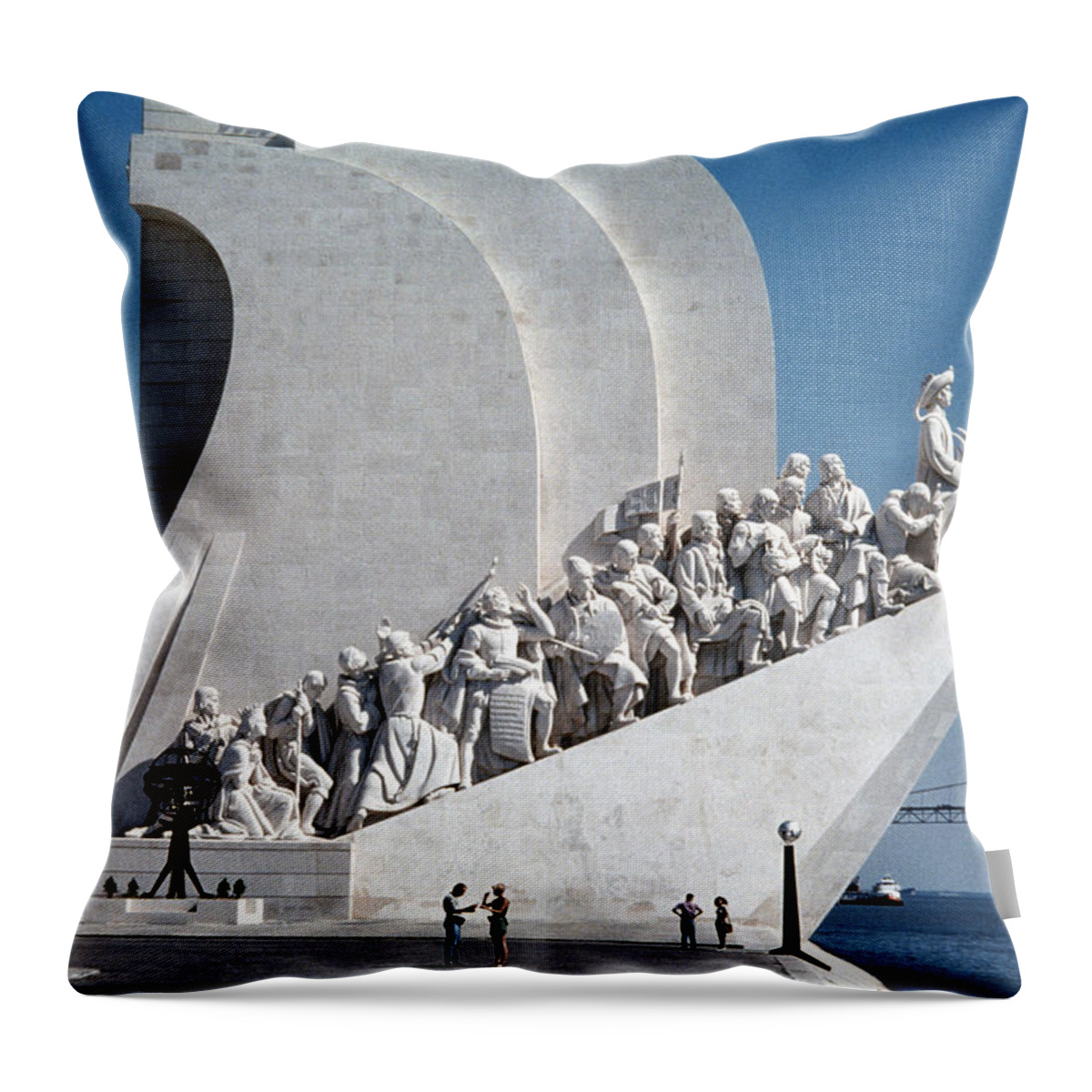 1960 Throw Pillow featuring the photograph Lisbon, Portugal by Granger