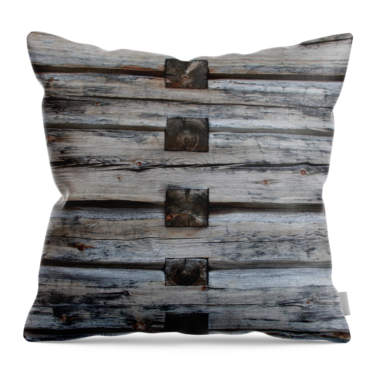 Country Throw Pillow featuring the photograph Log house texture by Ulrich Kunst And Bettina Scheidulin