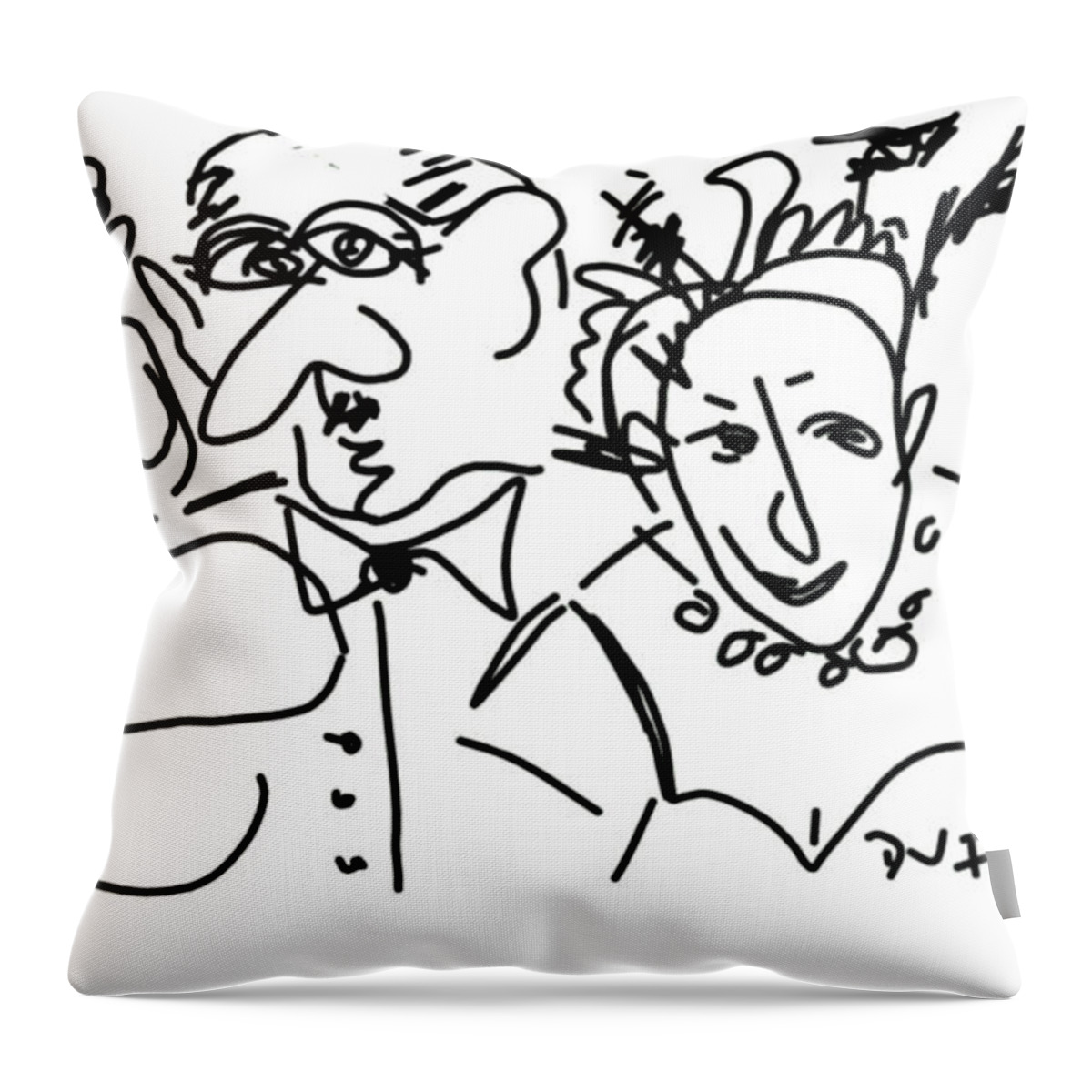 Digital Drawing Throw Pillow featuring the photograph Lord Randall Was Not Amused By The Nouveau Riche by Doug Duffey