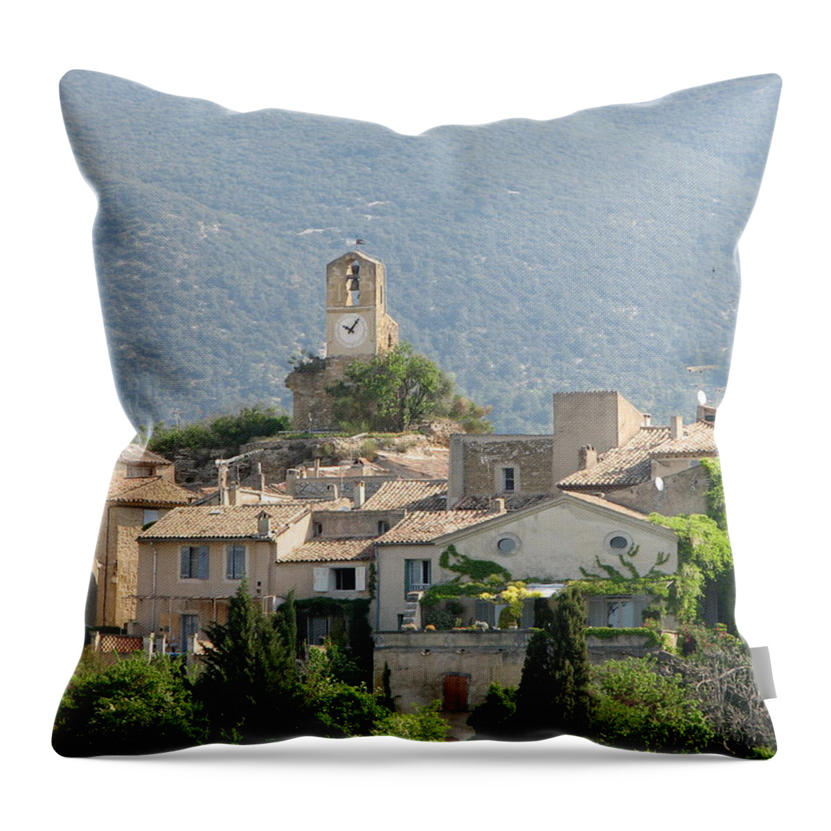 Lourmarin Throw Pillow featuring the photograph Lourmarin in Provence by Carla Parris