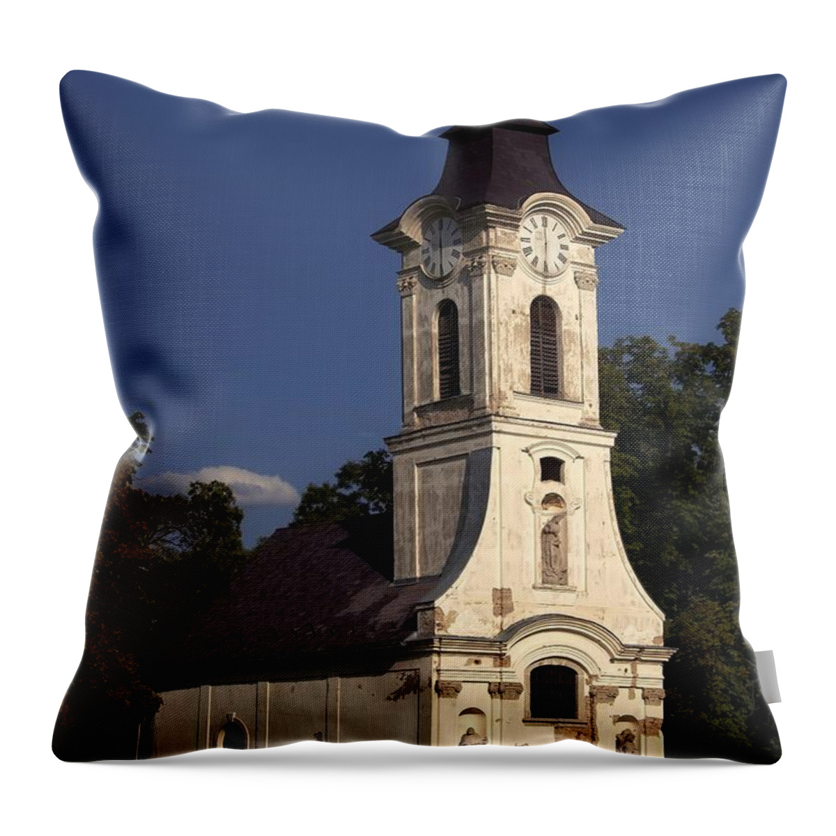 Church Throw Pillow featuring the photograph Lovasbereny by Mary Lane
