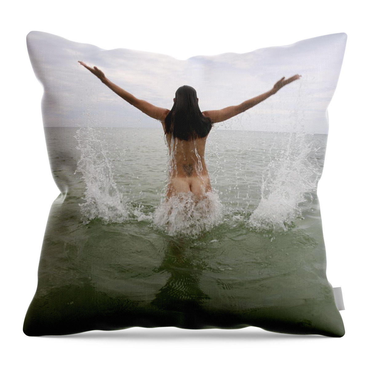 Lucky Cole Biker Outpost Throw Pillow featuring the photograph Lucky Cole Biker Outpost on Loop Road in The Florida Everglades 695   by Lucky Cole