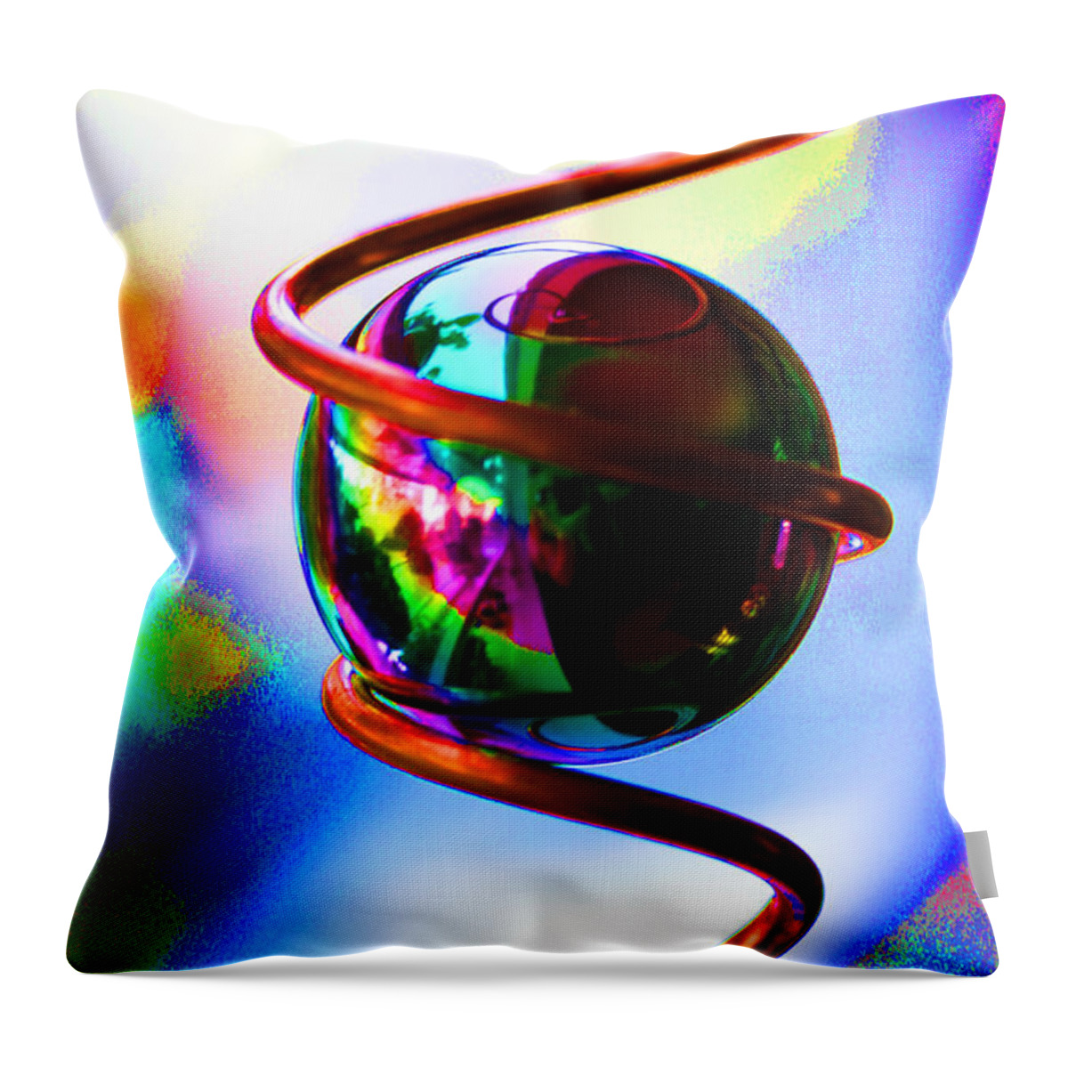 Ball Throw Pillow featuring the photograph Magical Sphere by Diana Haronis