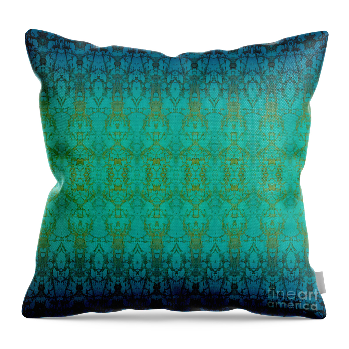 Blue Throw Pillow featuring the painting Marinz by Sue Duda