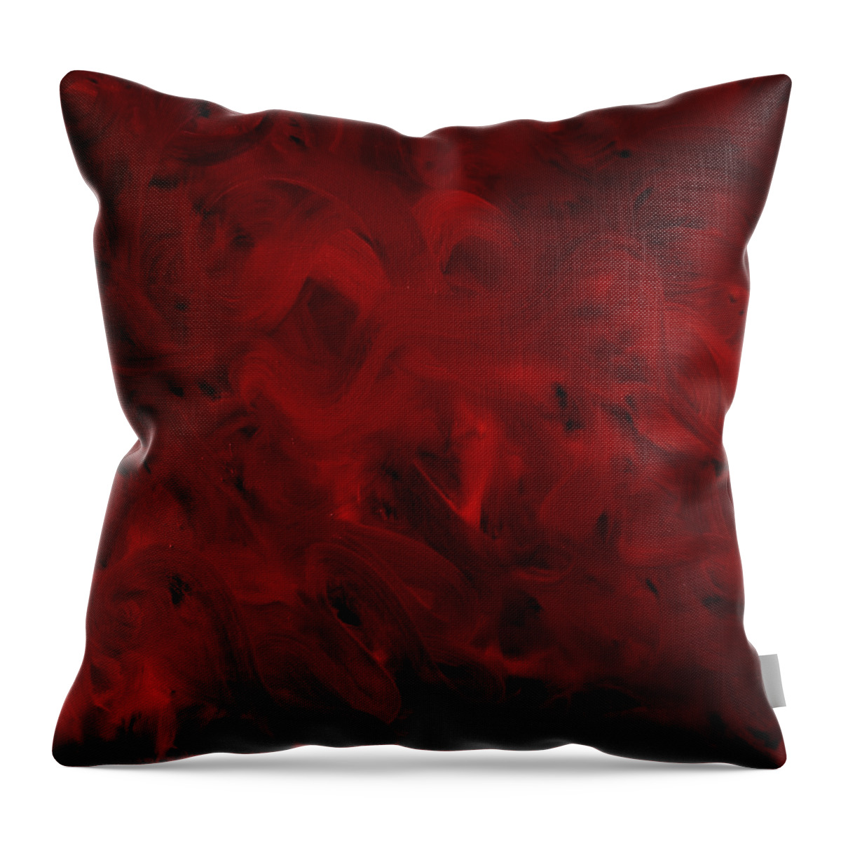 Abstract Throw Pillow featuring the painting Mars Swirl II by Shannon Grissom