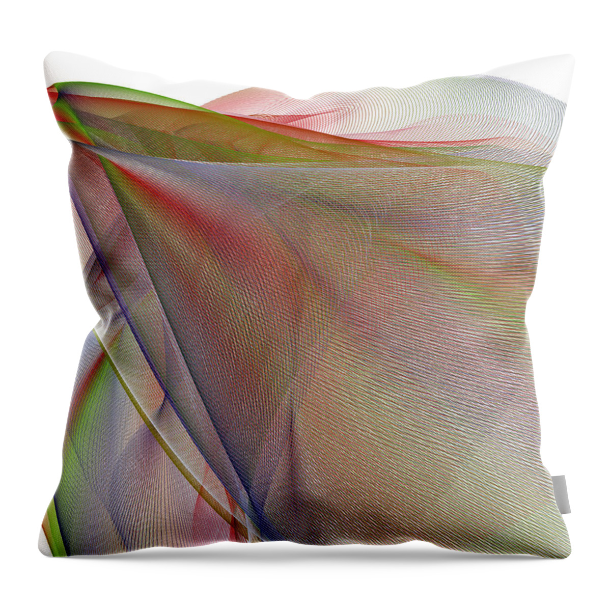 String Art Throw Pillow featuring the digital art Membrane Vessel by Marie Jamieson