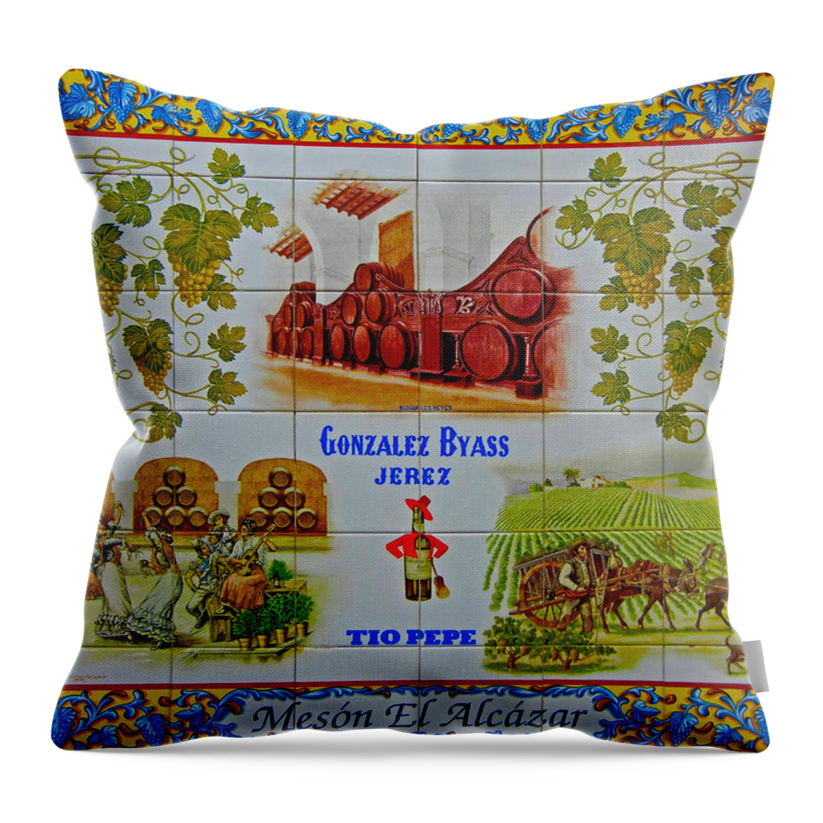 Europe Throw Pillow featuring the photograph Meson El Alcazar by Juergen Weiss