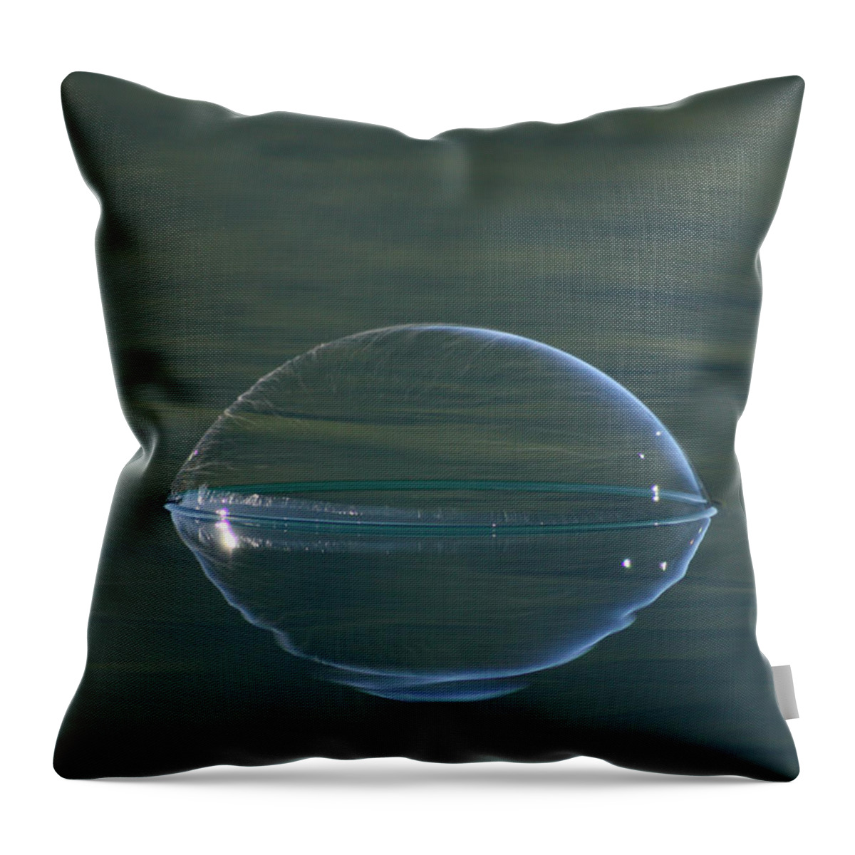 Bubble Throw Pillow featuring the photograph Mid Pop by Cathie Douglas