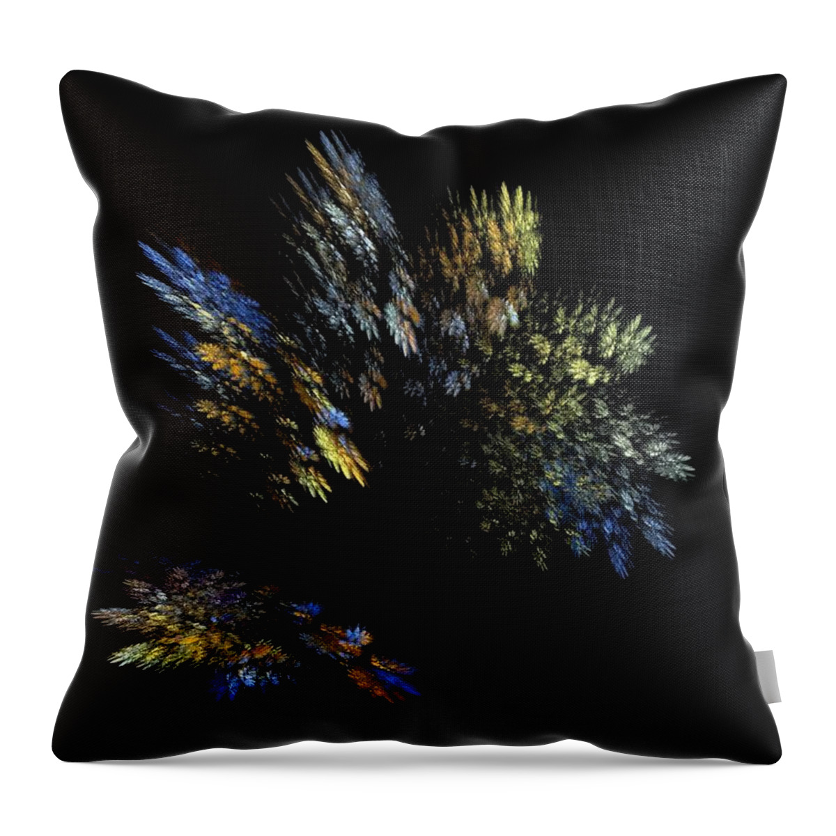Abstract Throw Pillow featuring the digital art Missing Spots by Ester McGuire