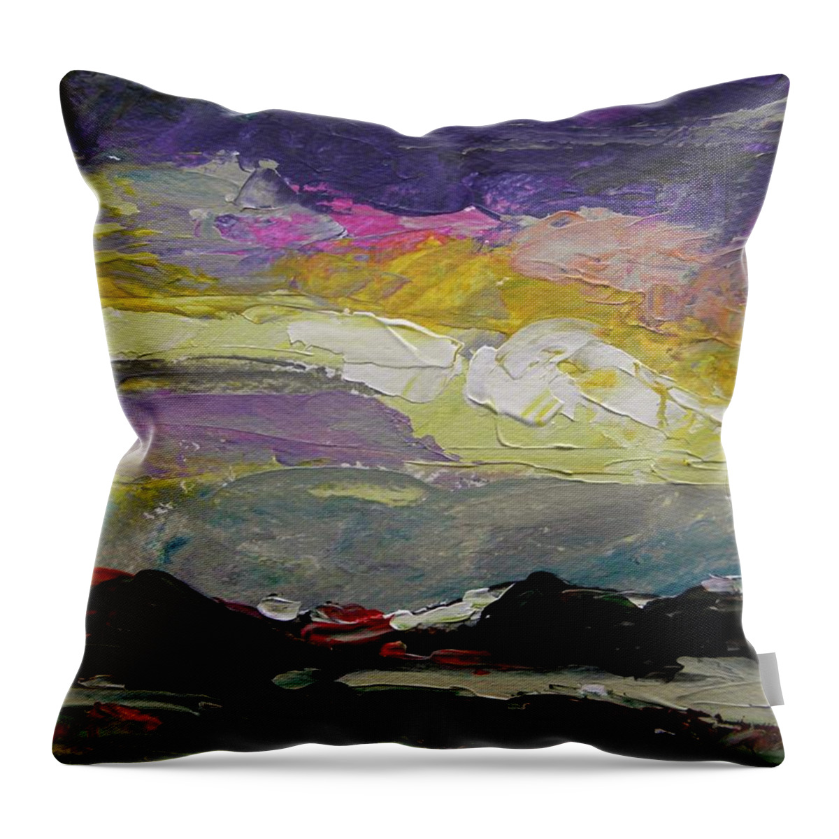 Sky Throw Pillow featuring the painting Morning Break Through by John Williams
