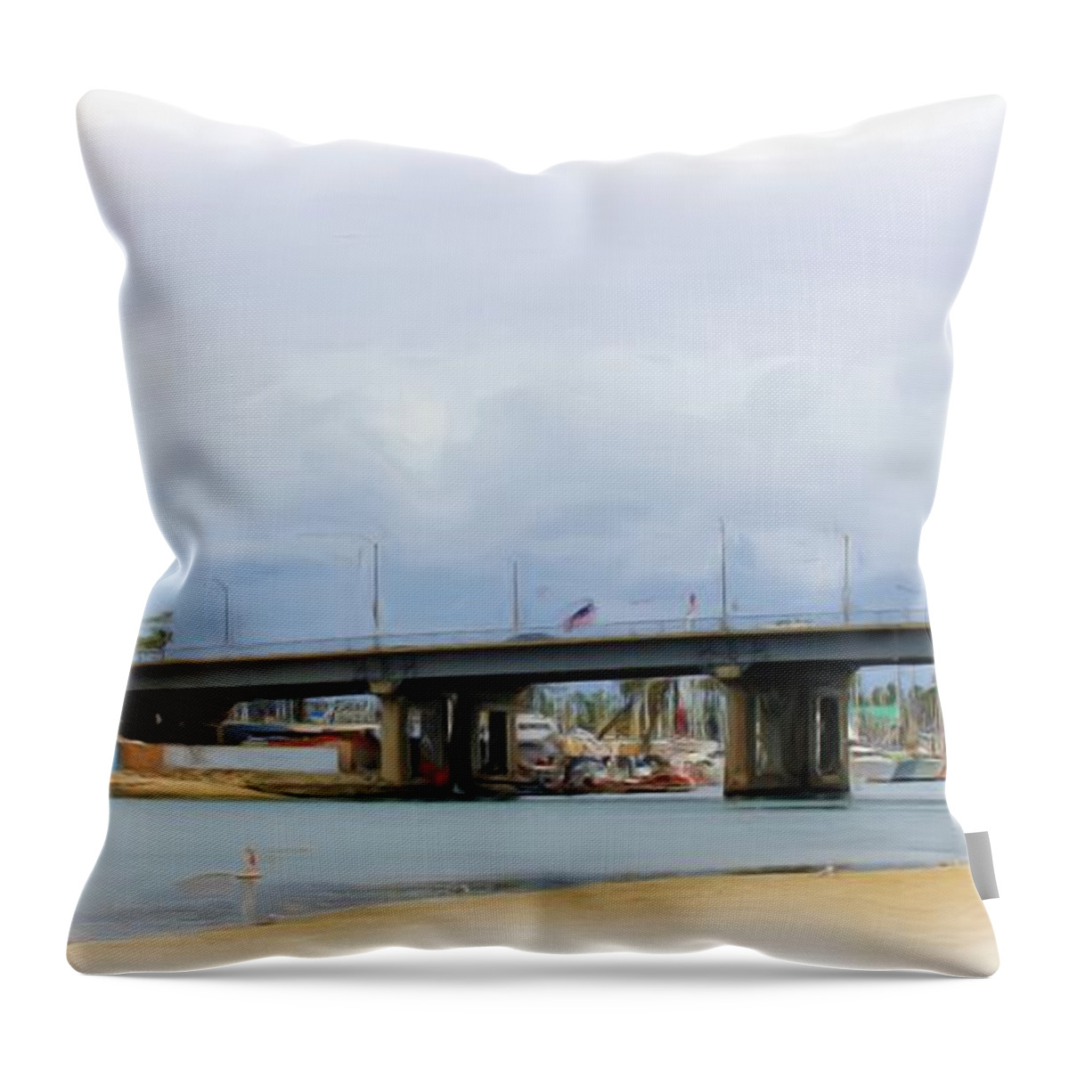  Throw Pillow featuring the photograph Mothers Beach by Heidi Smith