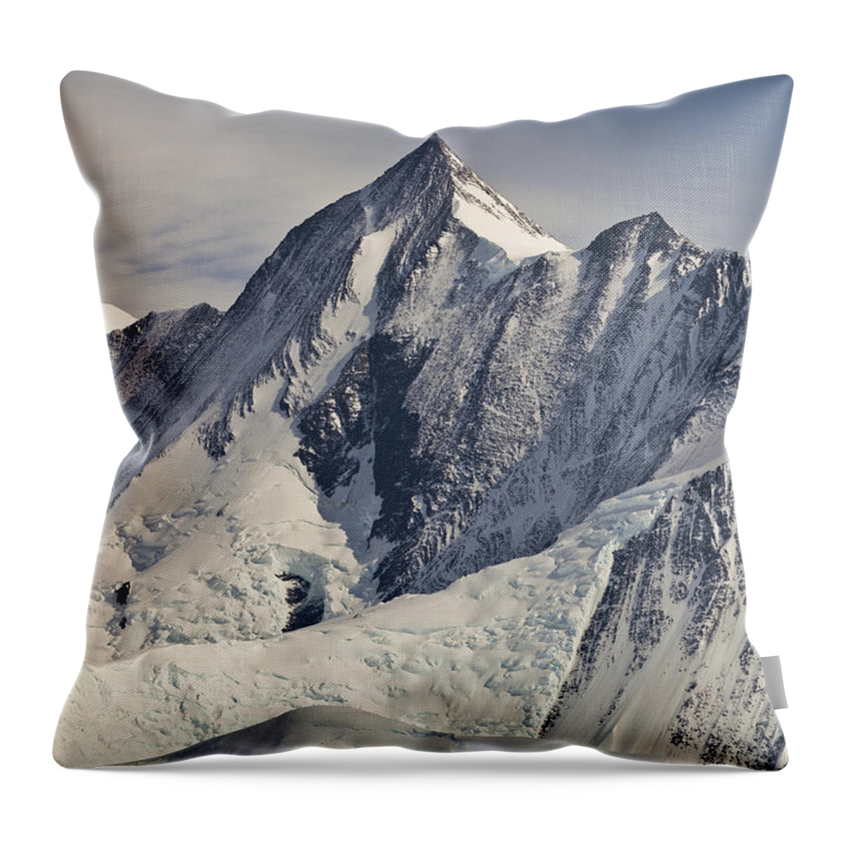 00427980 Throw Pillow featuring the photograph Mount Herschel Above Cape Hallett by Colin Monteath