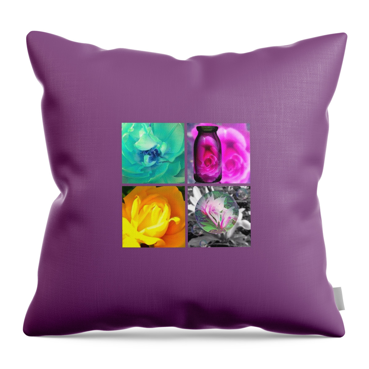 Flowersofinstagram Throw Pillow featuring the photograph My #cmyk_4_me At The Request Of My by Anna Porter