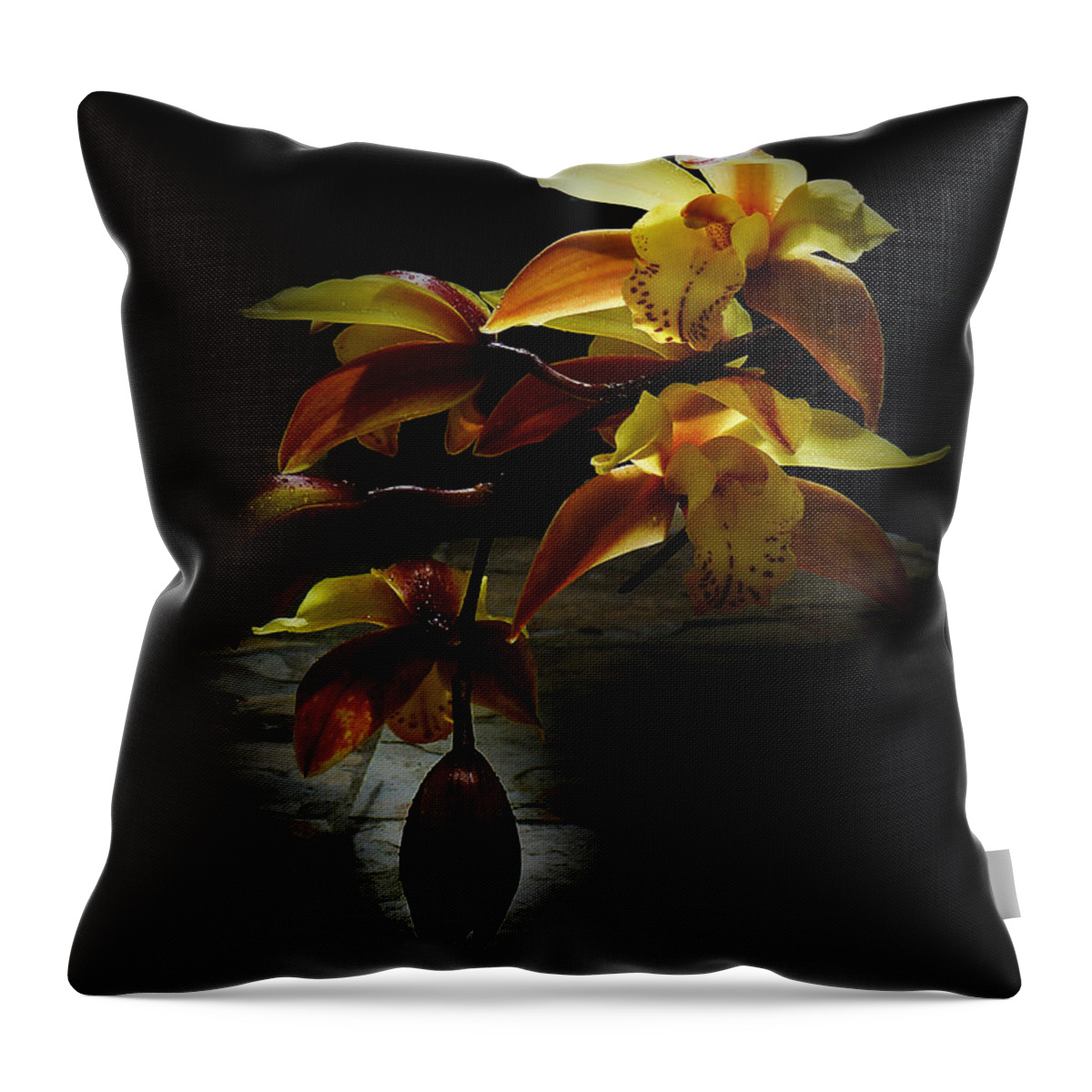 Orchid Throw Pillow featuring the photograph My Orchid 2 by Xueling Zou