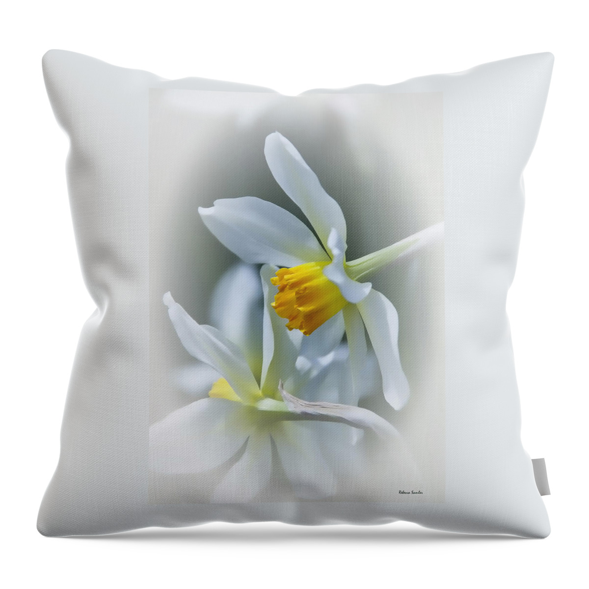 Narcissus Throw Pillow featuring the photograph Narcissus by Rebecca Samler