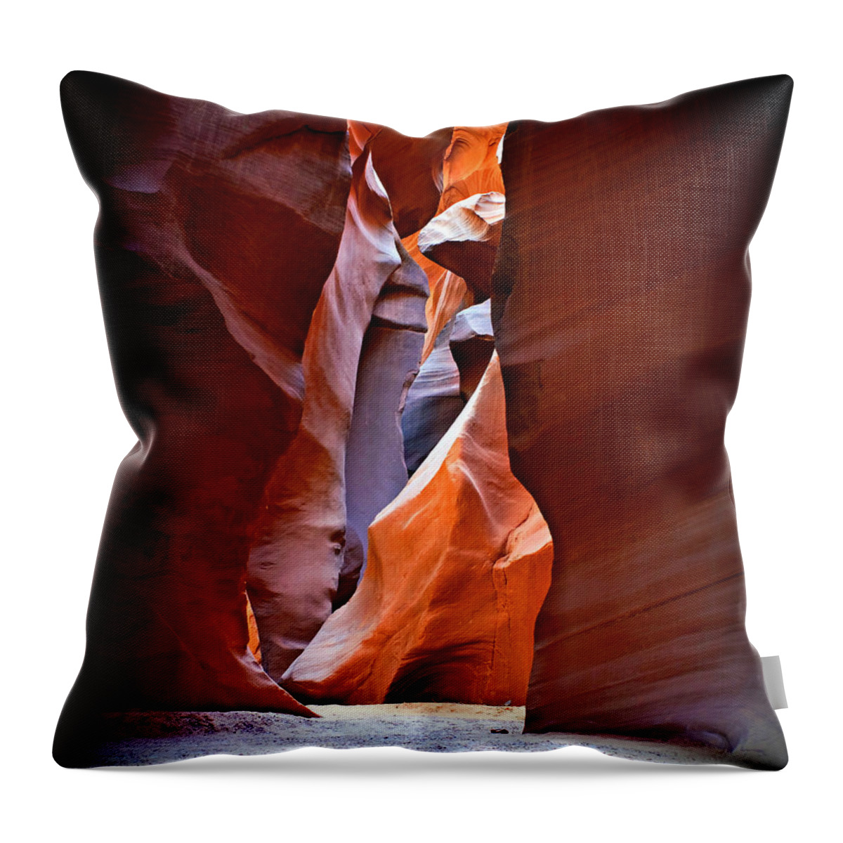 Antelope Throw Pillow featuring the photograph Narrow Canyon by Farol Tomson