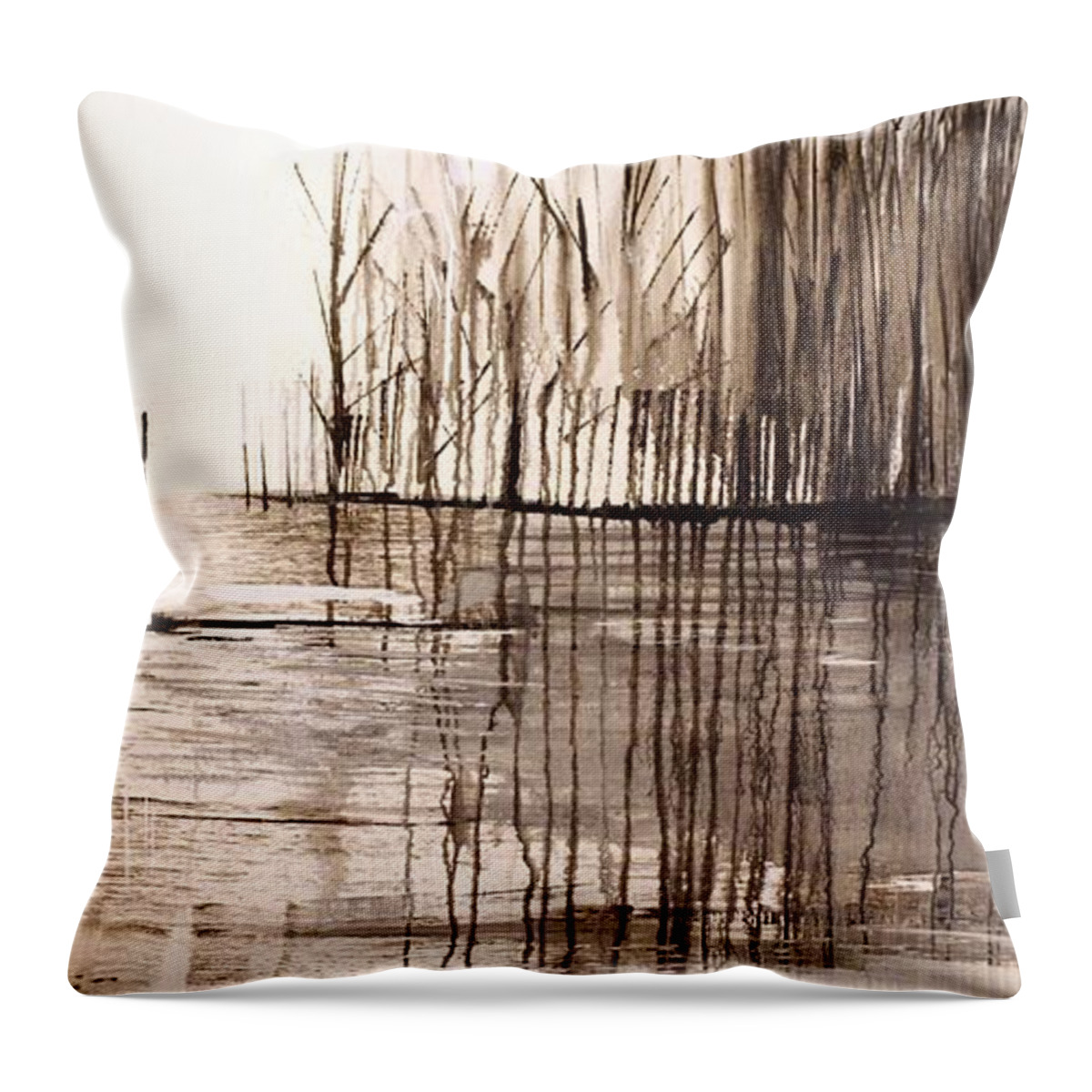 Art Throw Pillow featuring the painting Natural Abstract 1 by Jack Diamond